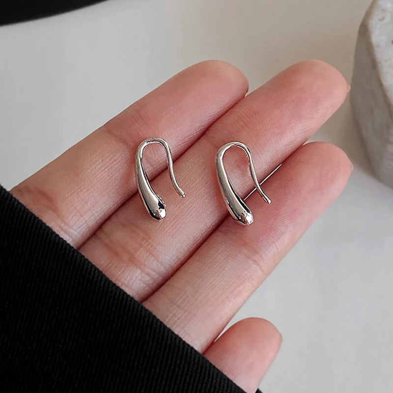 925 Sterling Silver Water Drop Earrings – Simple Retro Style Party Gift