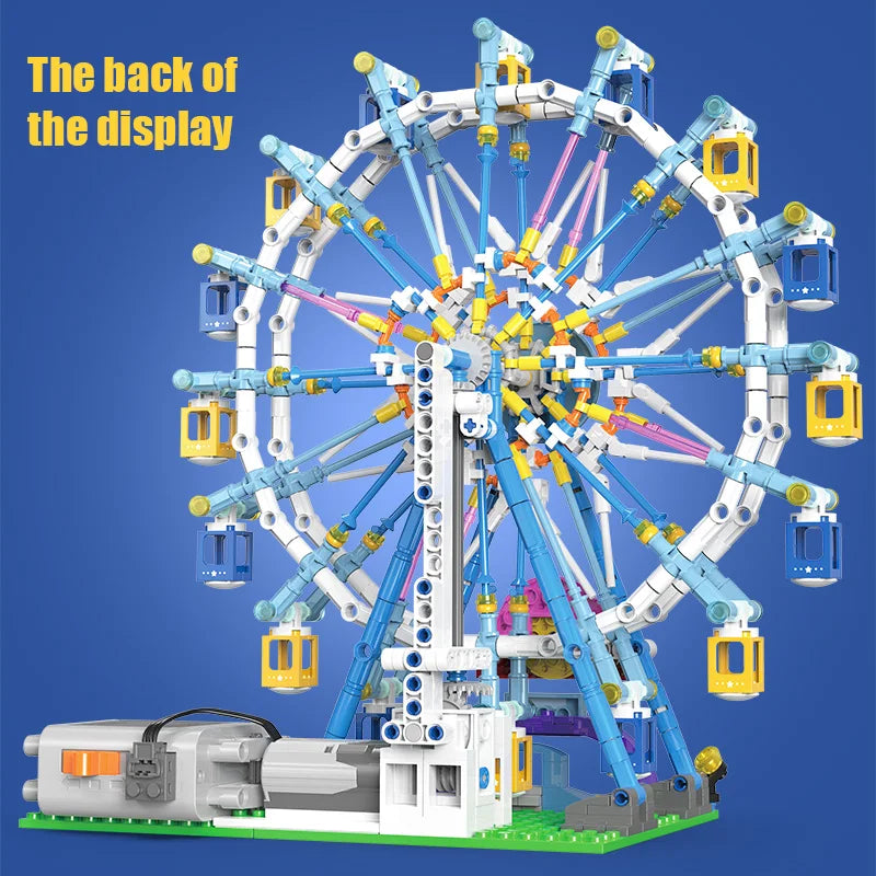 ZKZC City Friends Ferris Wheel – Rotating Building Blocks Toy with Lights