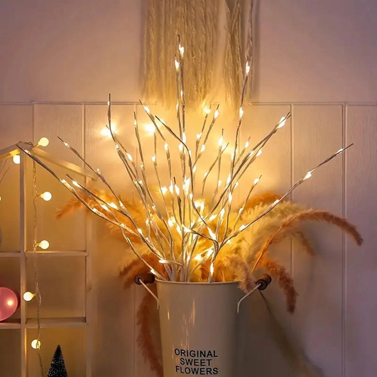 White Birch Branch LED Lights – Battery Operated, Indoor & Outdoor Decor