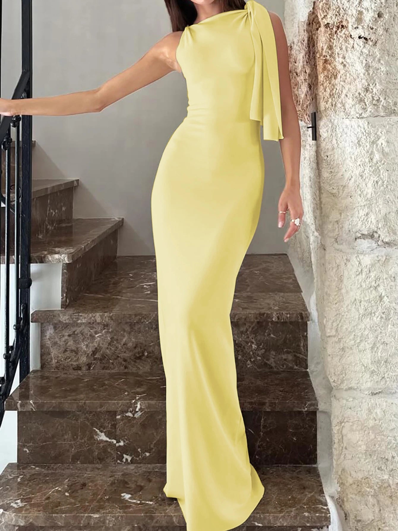 Hugcitar Women’s Patchwork Sleeveless Maxi Dress – Bodycon Summer Party Dress
