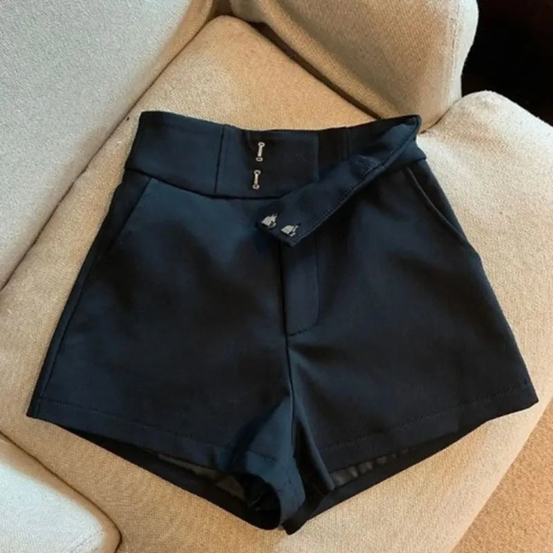 Mooyufon Women’s High-Waist Black Shorts