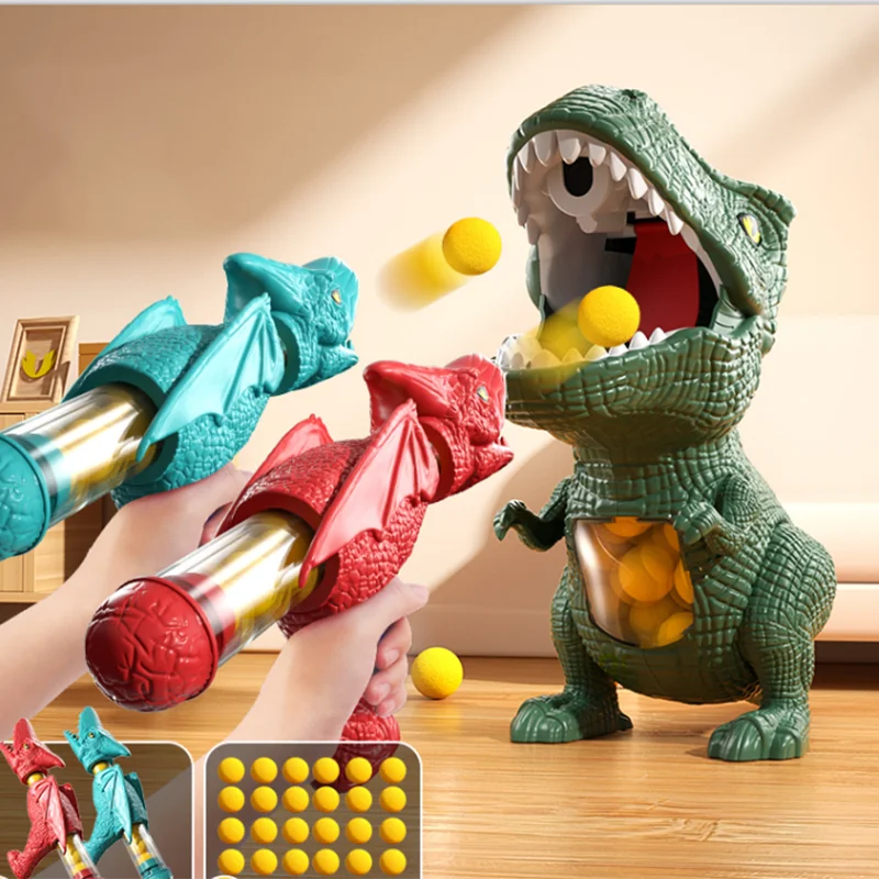 Dinosaur Shooting Toy – Tyrannosaurus Rex Soft Bullet Gun for Kids