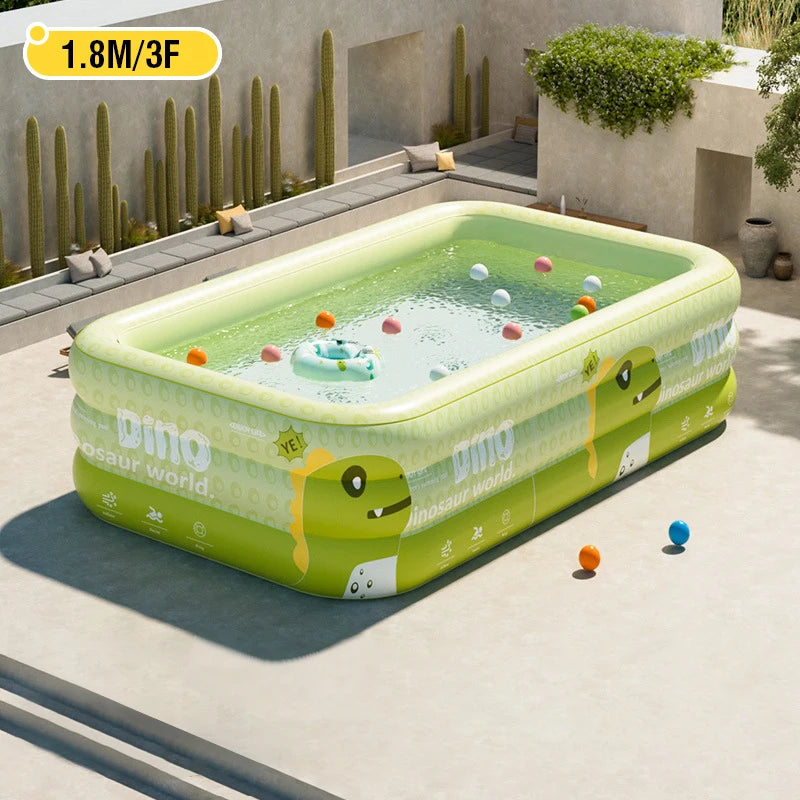 Inflatable PVC Pool for Fun Water Activities at Home