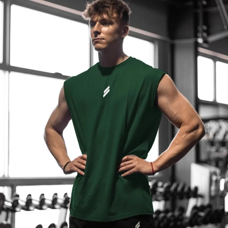 Men’s Sleeveless Sports Tank – Breathable Quick-Dry Summer Training Vest