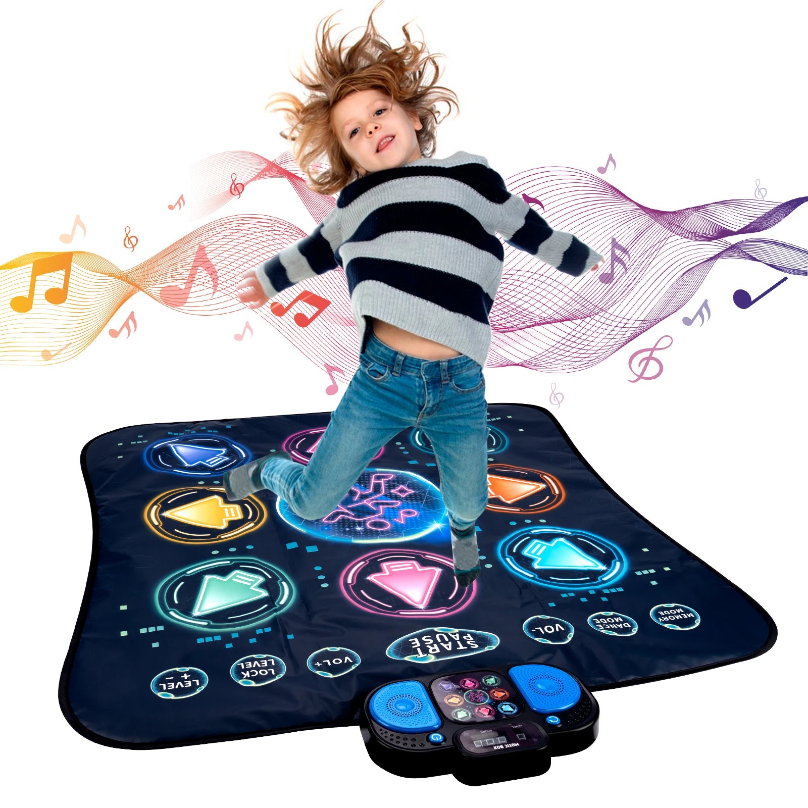 Kids Electronic Dance Mat with Double Player Mode and 9-Level Music Game