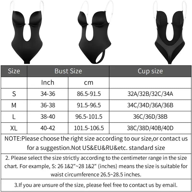 Full Body Shaping Bodysuit for Women – Backless Slimming Control