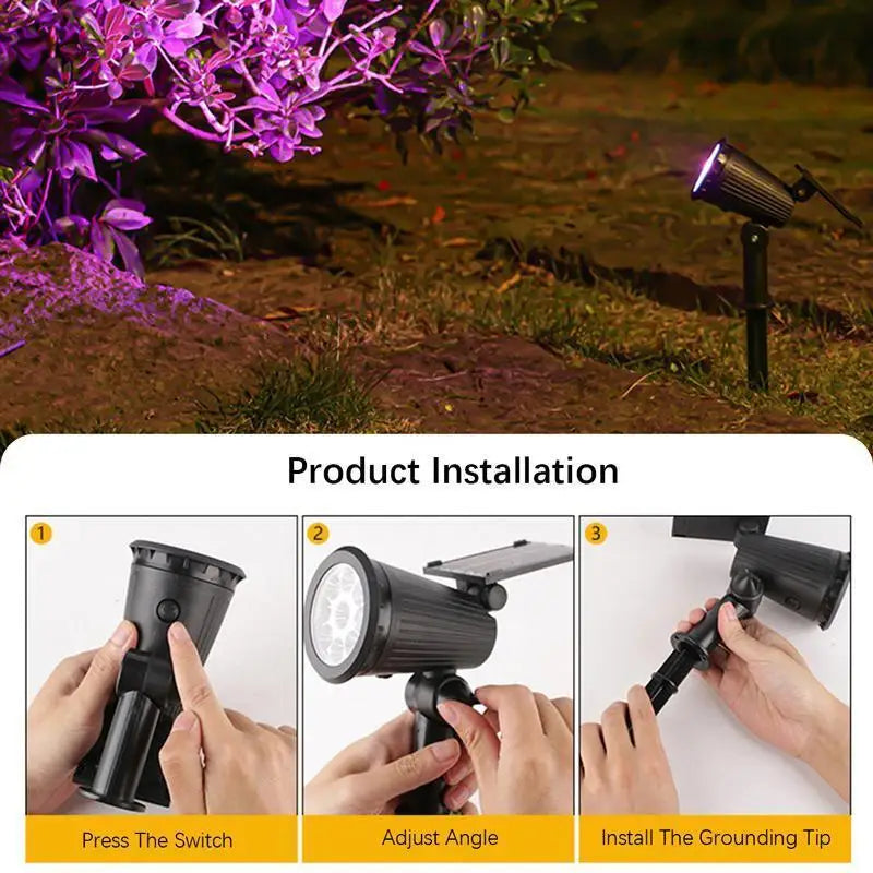 LED Solar Garden Spotlight Waterproof IP65