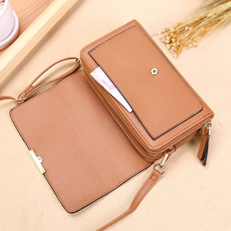 Korean Style Women’s Handbag – Large Capacity Casual Shoulder Bag with Mobile Compartment