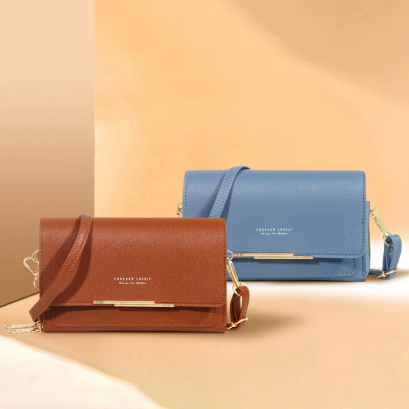 Korean Style Women’s Handbag – Large Capacity Casual Shoulder Bag with Mobile Compartment