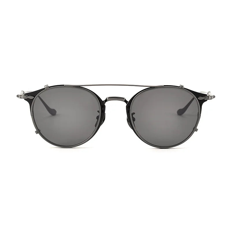 M3112  Clip Flip up Sunglasses Uv400 Handmade Men Optical Prescription Classical Women Classical Eyeglasses with Case