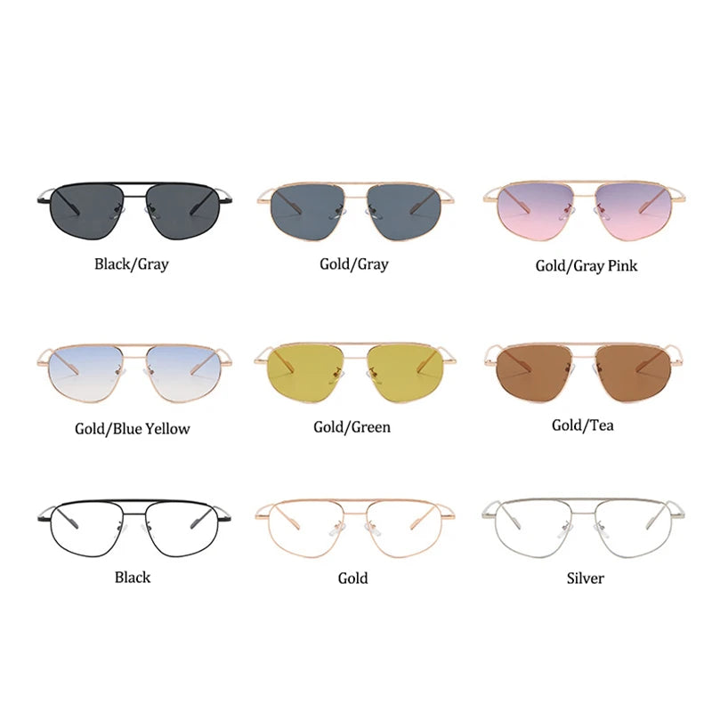 Classic Metal Sunglasses – Luxury Brand Square UV400 Fashion Sunglasses 2025