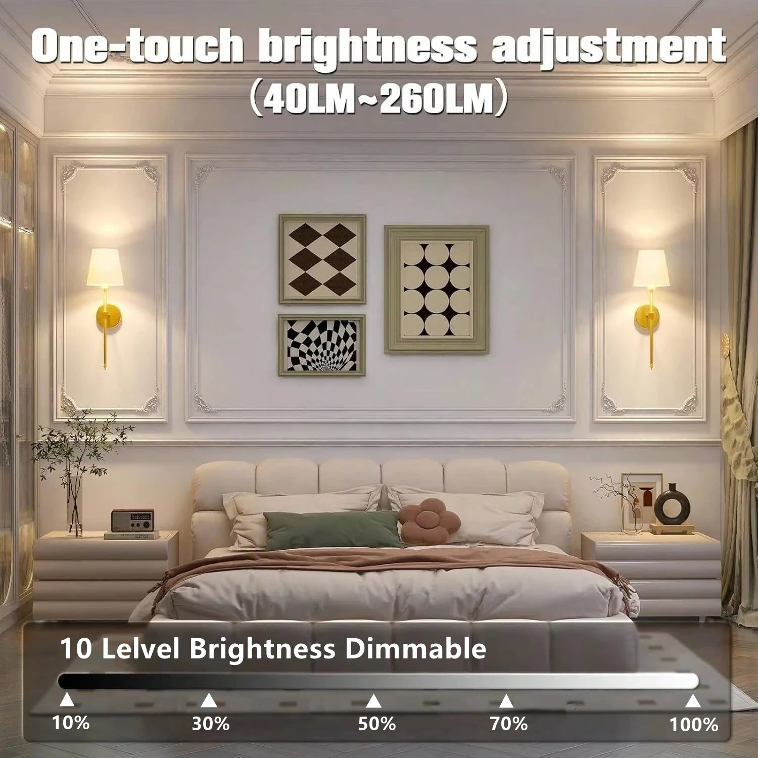 Wireless Rechargeable Wall Lamp with Remote Control