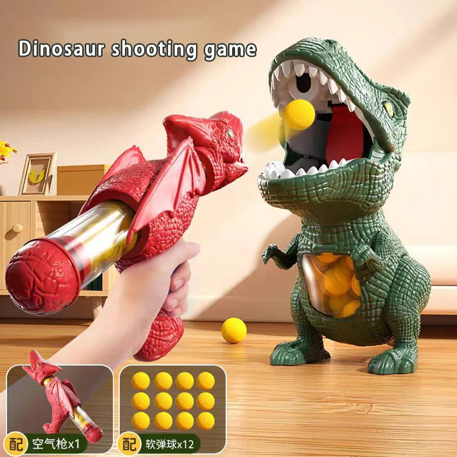 Dinosaur Shooting Toy – Tyrannosaurus Rex Soft Bullet Gun for Kids