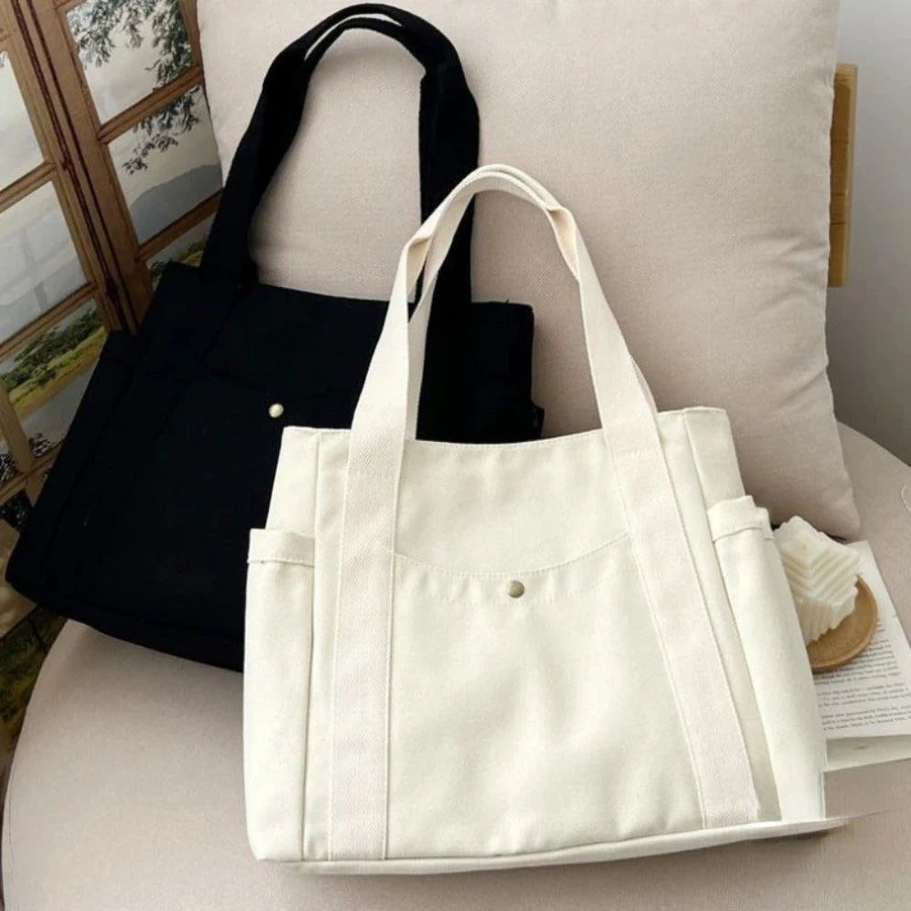 Large Capacity Canvas Tote Bag – Casual & Travel Style