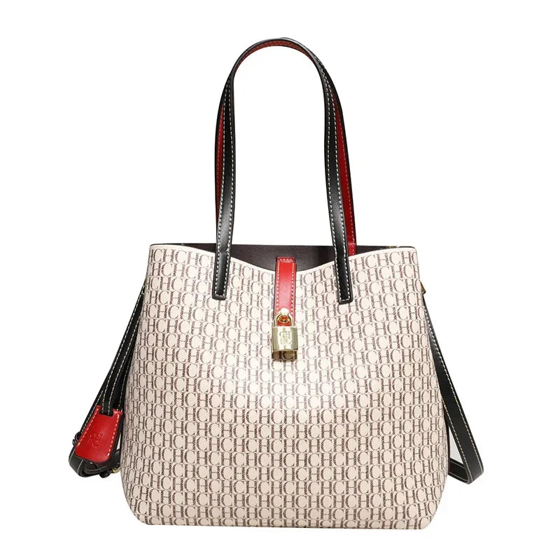 Premium PU Leather Crossbody Bag – Large Capacity with Letter Print