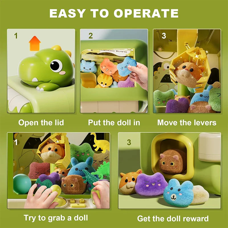 Dinosaur Claw Machine Electronic Arcade Toy for Kids