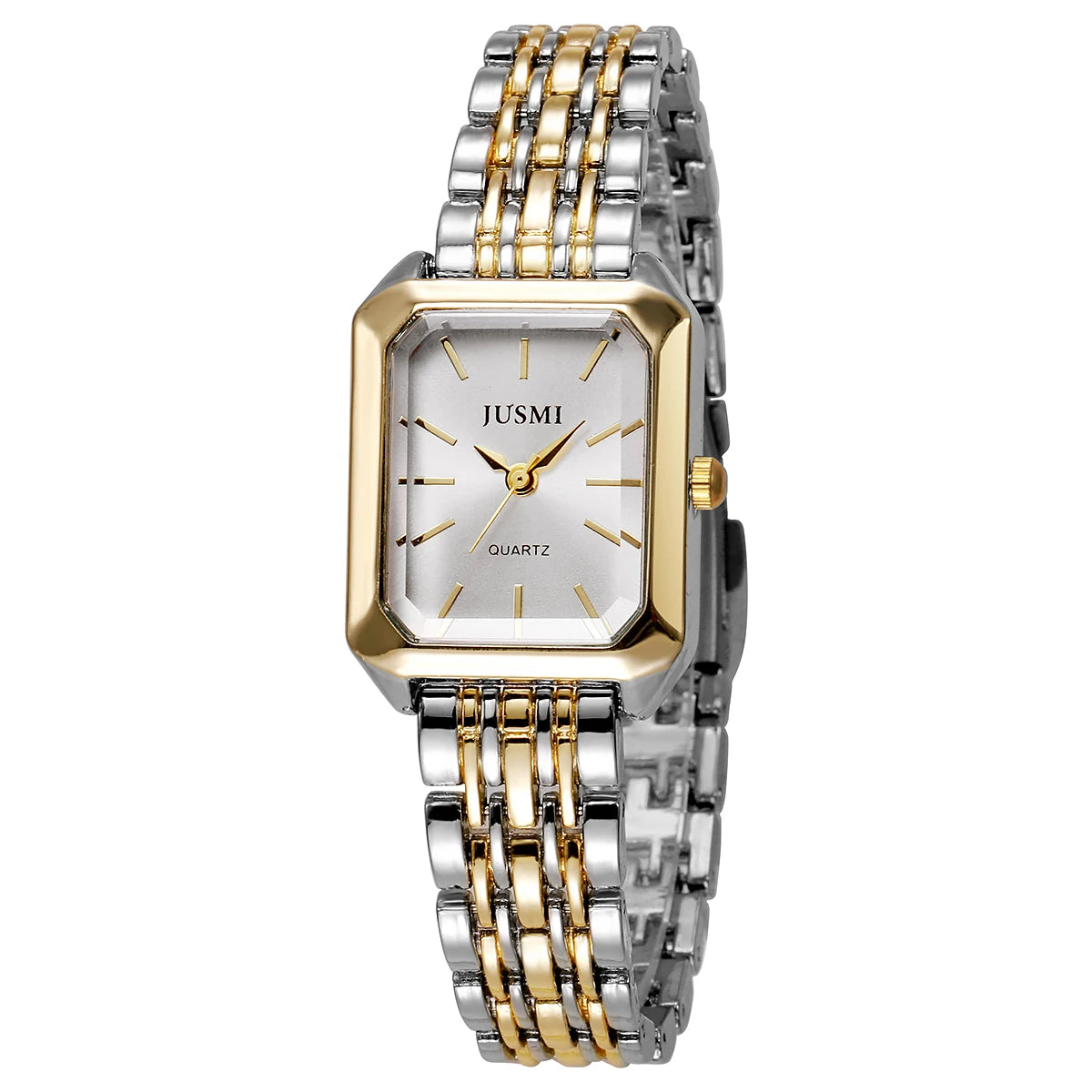 Fashion Square Dial Quartz Watch – Alloy Strap, Minimalist Design