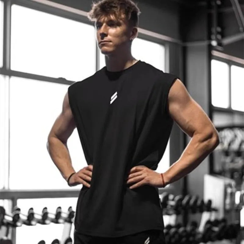Men’s Sleeveless Sports Tank – Breathable Quick-Dry Summer Training Vest