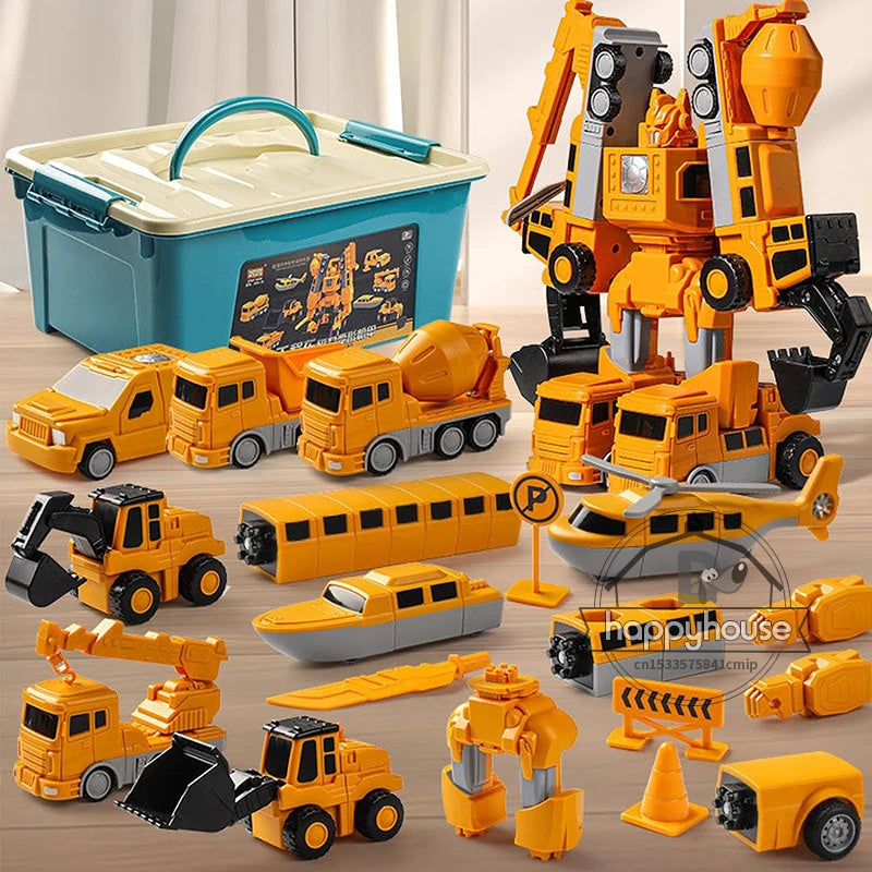 Magnetic Transform Engineering Car – Building Blocks & Robot Toy for Kids