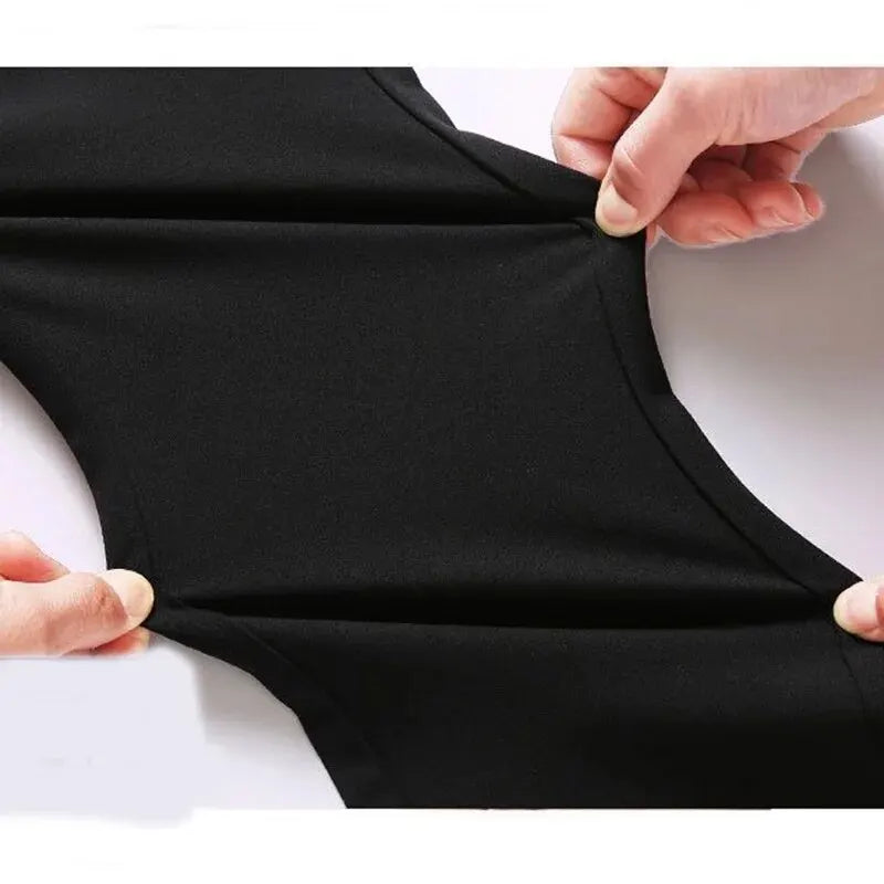 Men's Elastic Straight Dress Pants – Casual & Formal, Solid Colors