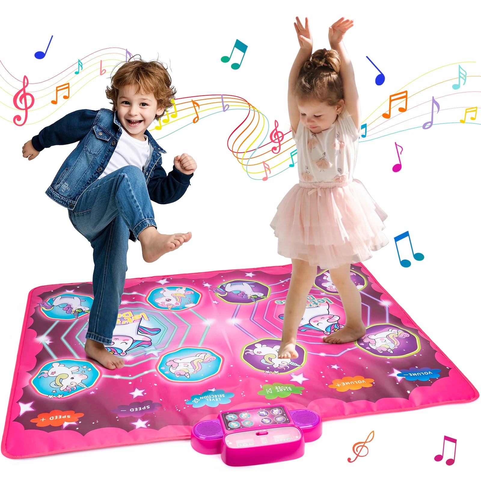 Kids Electronic Dance Mat with Double Player Mode and 9-Level Music Game