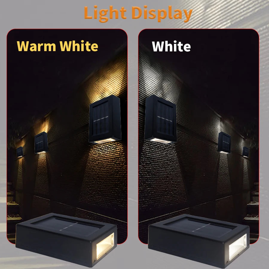Outdoor Solar Wall Light – Waterproof Up & Down LED for Garden, Patio & Porch