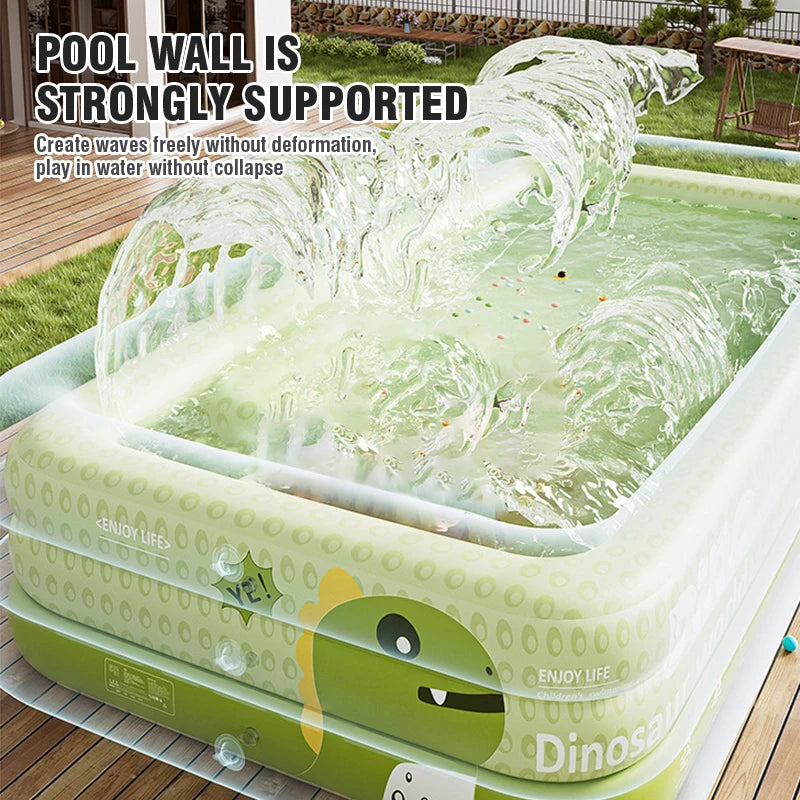 Inflatable PVC Pool for Fun Water Activities at Home