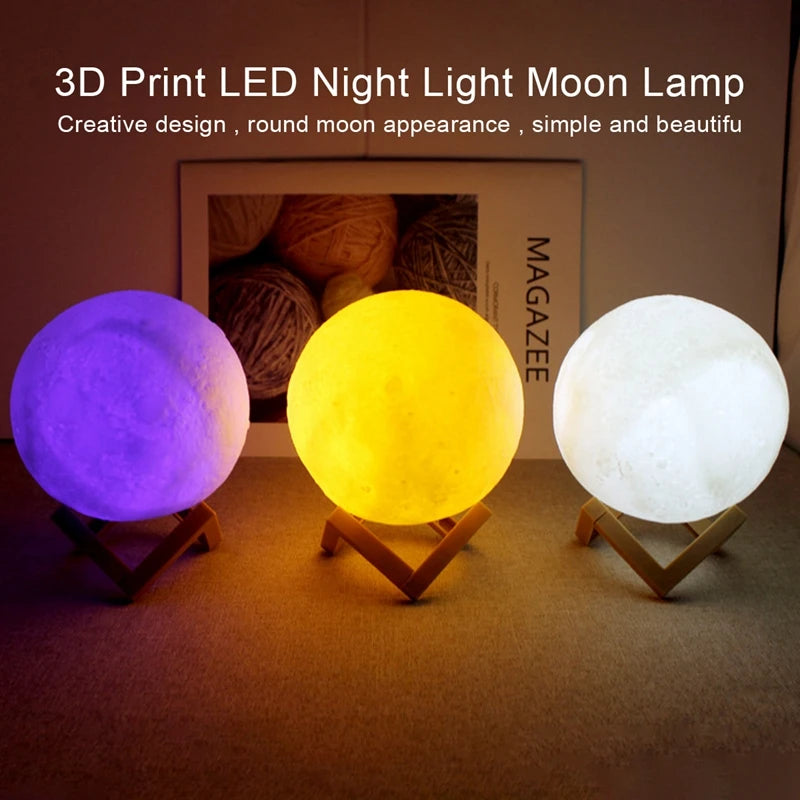 Moon LED Night Light – Galaxy Lamp for Kids Bedroom