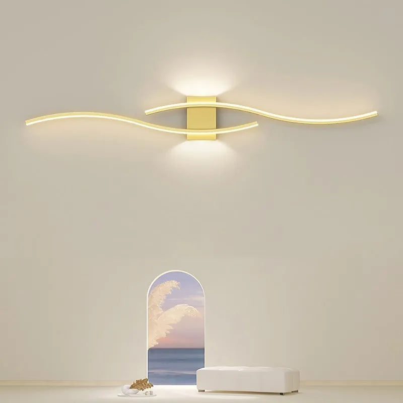 Modern LED Wall Lamp – Minimalist Strip Design for Bedroom, Living Room & TV Background