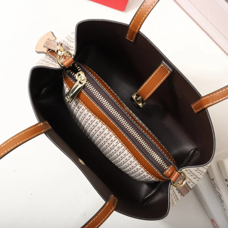 Premium PU Leather Crossbody Bag – Large Capacity with Letter Print