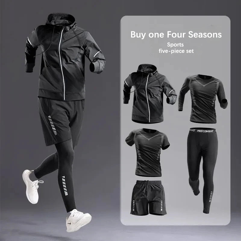 Men’s Sports Set – 5 Pieces Tracksuit for All Seasons