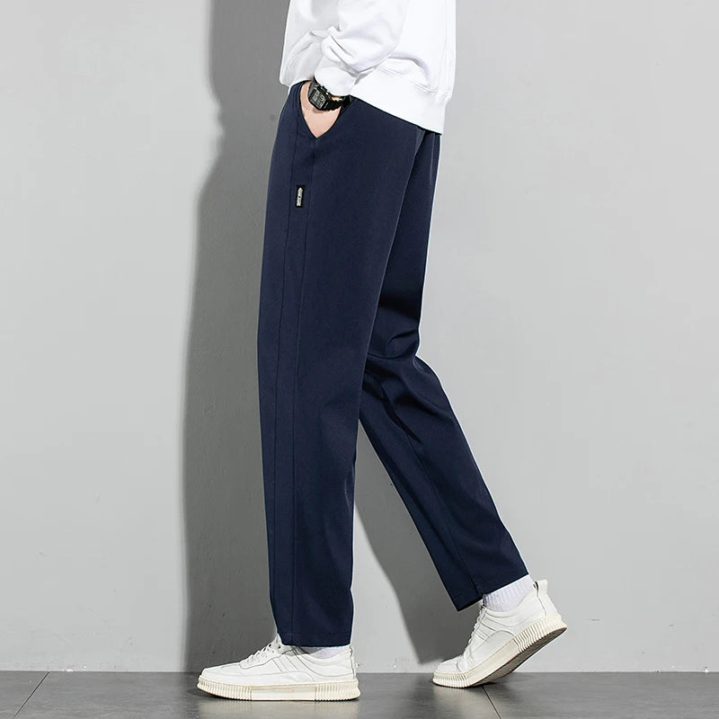 Men’s Ice Silk Pants – Summer Breathable Casual Straight Fit