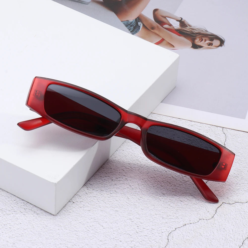 Retro Rectangle Sunglasses – Unisex Vintage Style