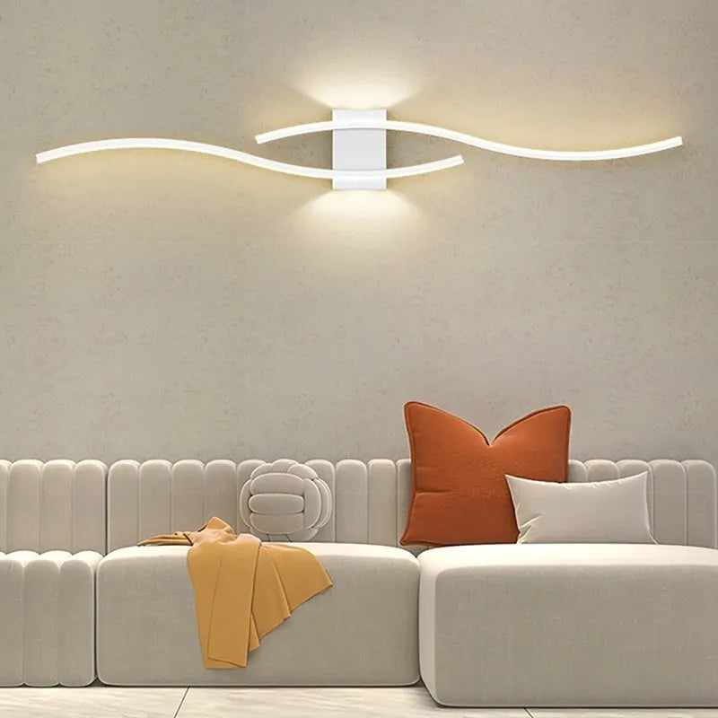 Modern LED Wall Lamp – Minimalist Strip Design for Bedroom, Living Room & TV Background