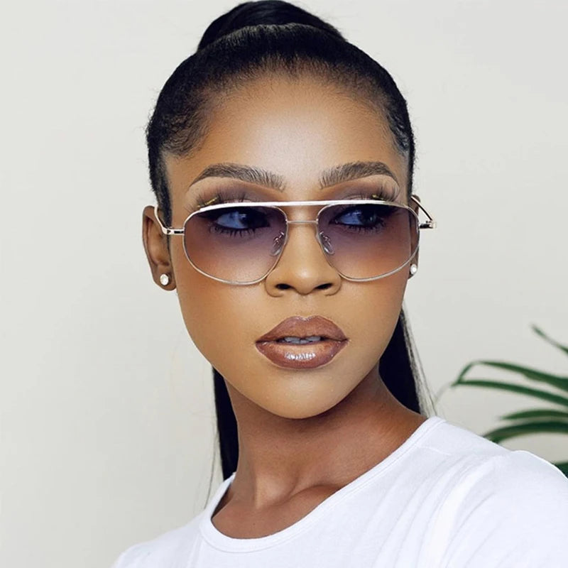 Classic Metal Sunglasses – Luxury Brand Square UV400 Fashion Sunglasses 2025
