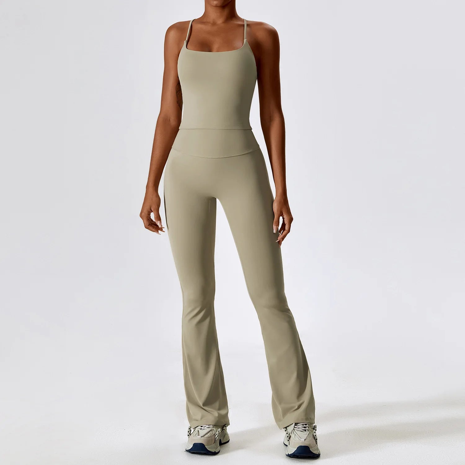 2-Piece Women's Seamless Yoga & Fitness Set – Gym Leggings & Sports Bra