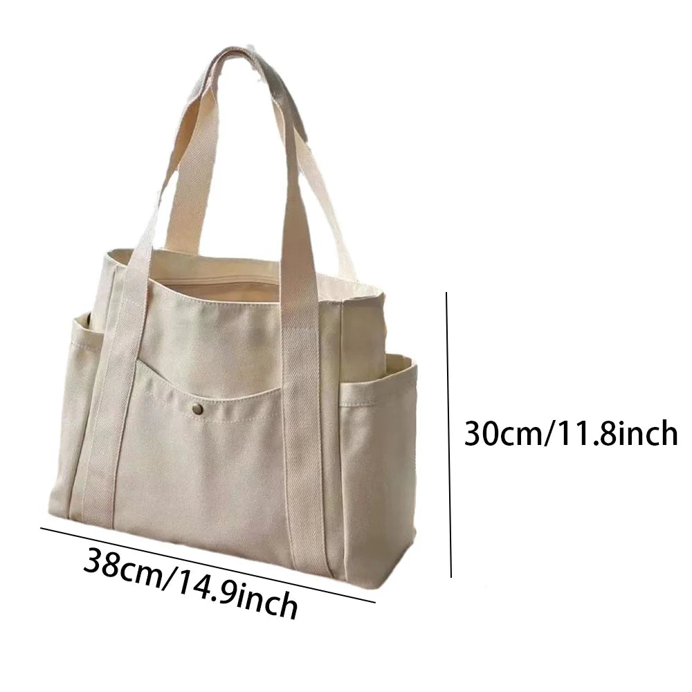 Large Capacity Canvas Tote Bag – Casual & Travel Style