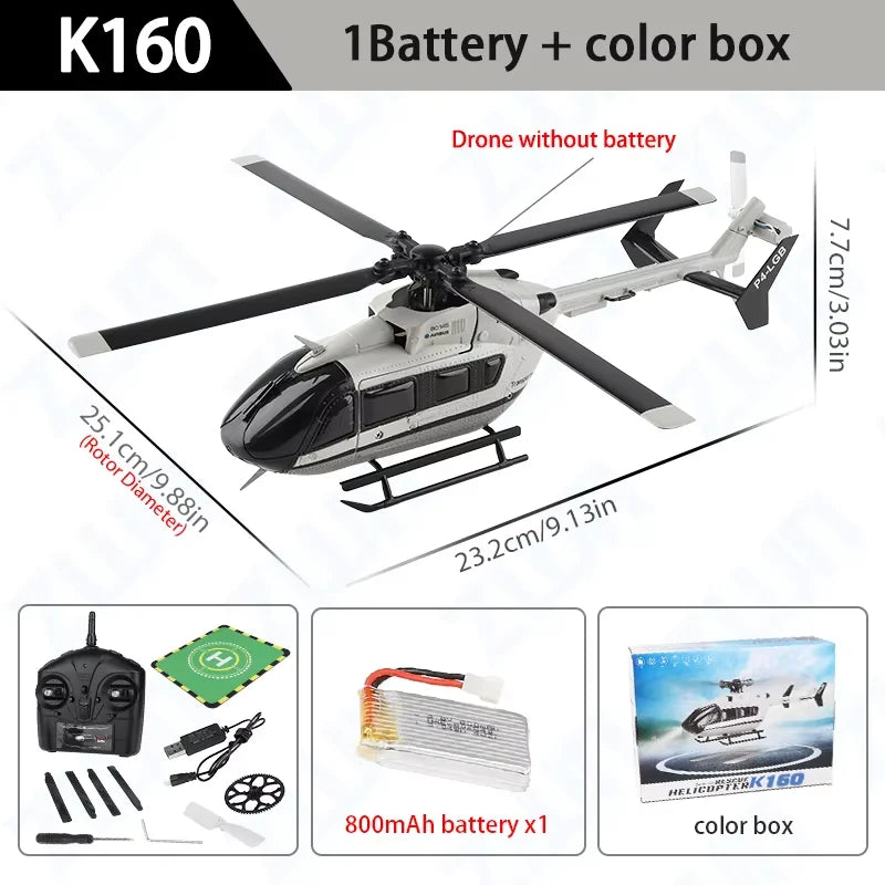 WLtoys K170 RC Helicopter – 2.4G 6-Axis Gyroscope Remote Control Toy