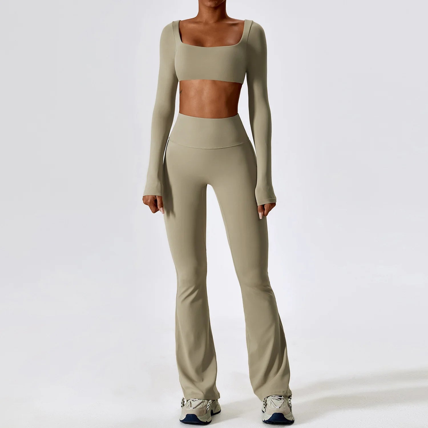 2-Piece Women's Seamless Yoga & Fitness Set – Gym Leggings & Sports Bra