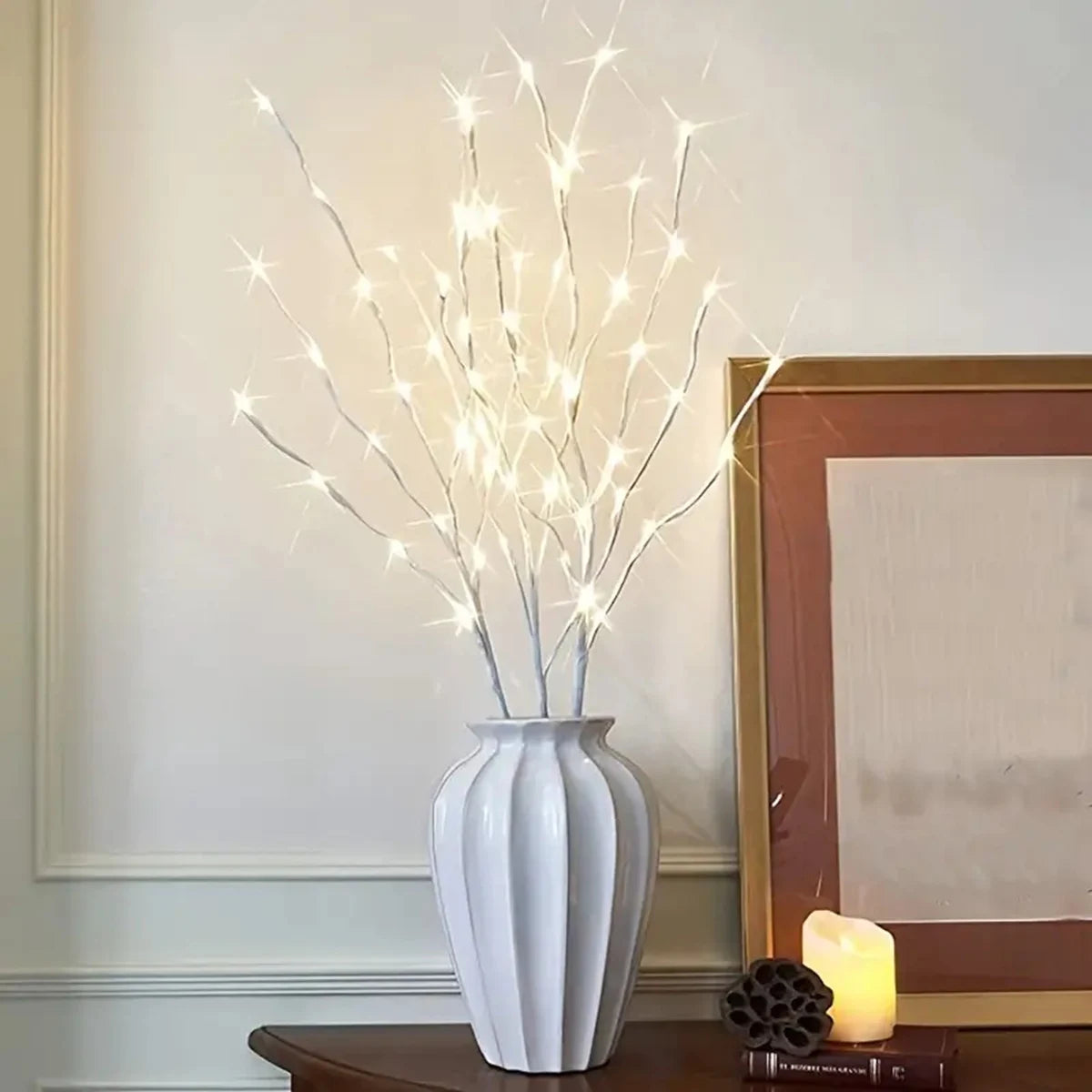 White Birch Branch LED Lights – Battery Operated, Indoor & Outdoor Decor