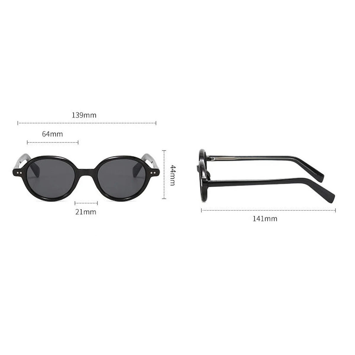 WENID Polarized Small Round Oval Sunglasses – Japanese Style TR90 Acetate, Retro Fashion for Men & Women