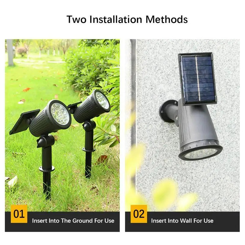 LED Solar Garden Spotlight Waterproof IP65