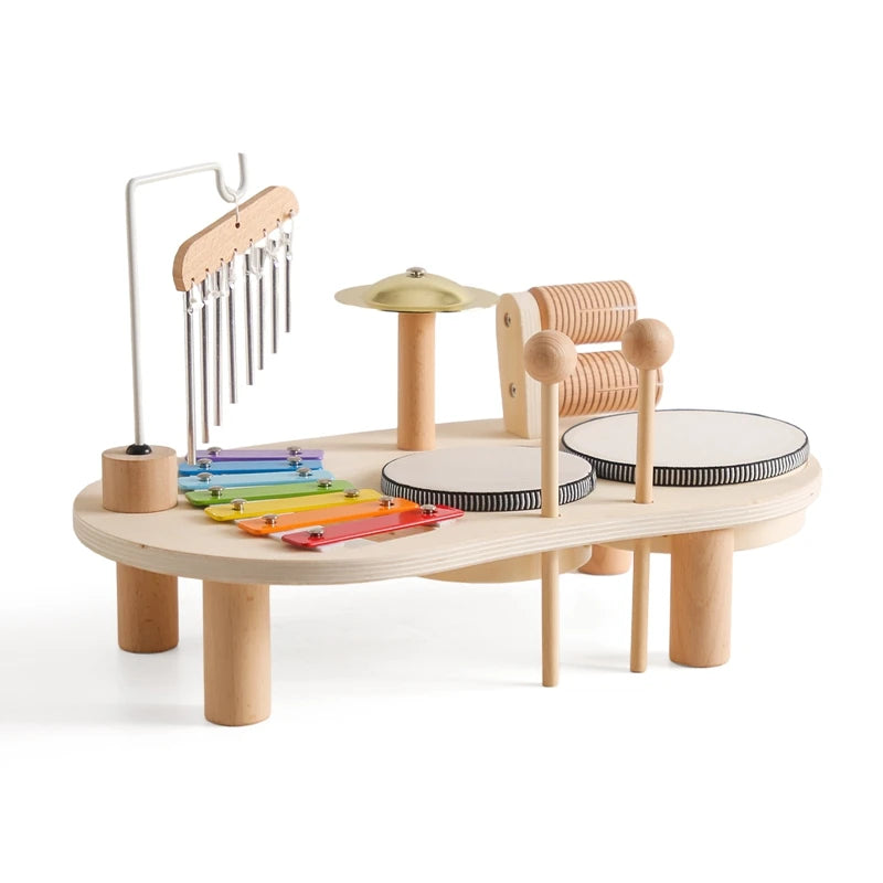 Baby Educational Wooden Aeolian Bells – Montessori Musical Toy for Children