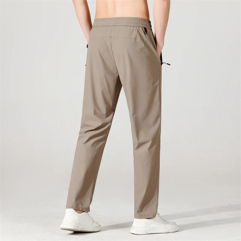 Men’s Ice Silk Pants – Business Casual, Breathable, Summer 2024