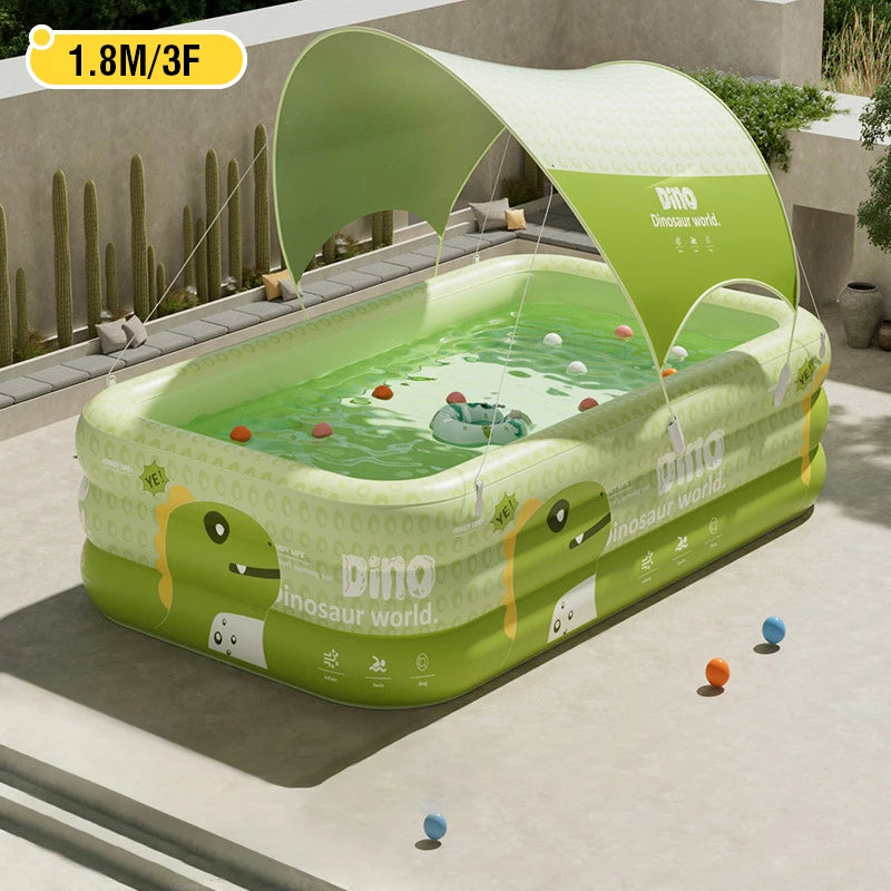 Inflatable PVC Pool for Fun Water Activities at Home