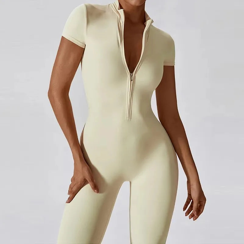 Women's One-Piece Yoga & Fitness Jumpsuit – Gym Training Bodysuit