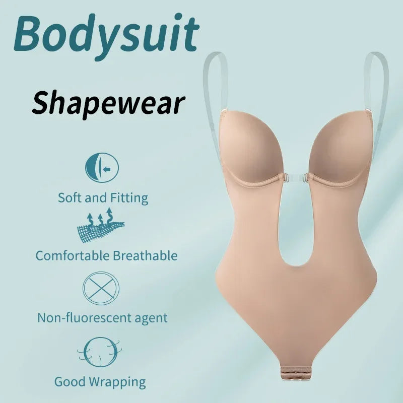 Full Body Shaping Bodysuit for Women – Backless Slimming Control