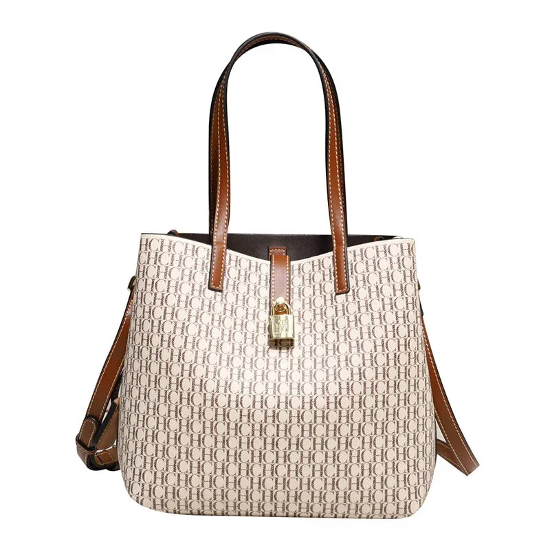 Premium PU Leather Crossbody Bag – Large Capacity with Letter Print