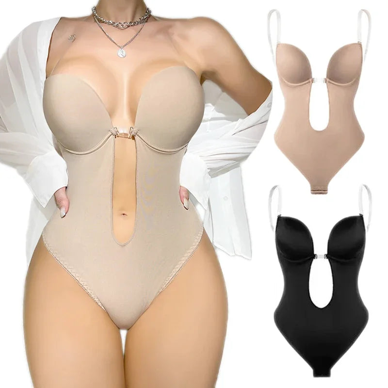 Full Body Shaping Bodysuit for Women – Backless Slimming Control
