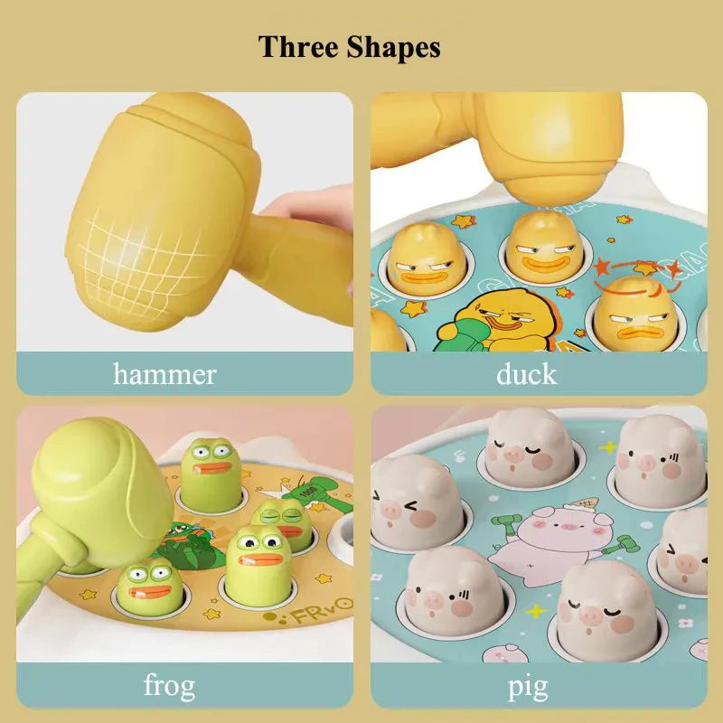Duck/Frog/Pig Montessori Baby Toy – Educational Hammer Puzzle for Toddlers